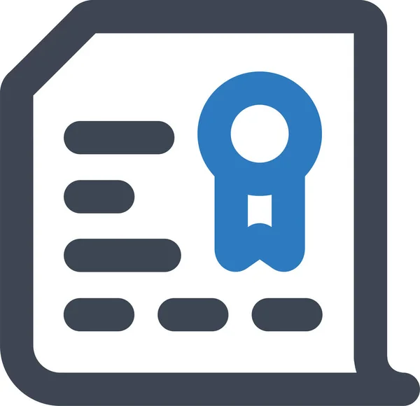 Certificat Licence Garantie Icône — Image vectorielle