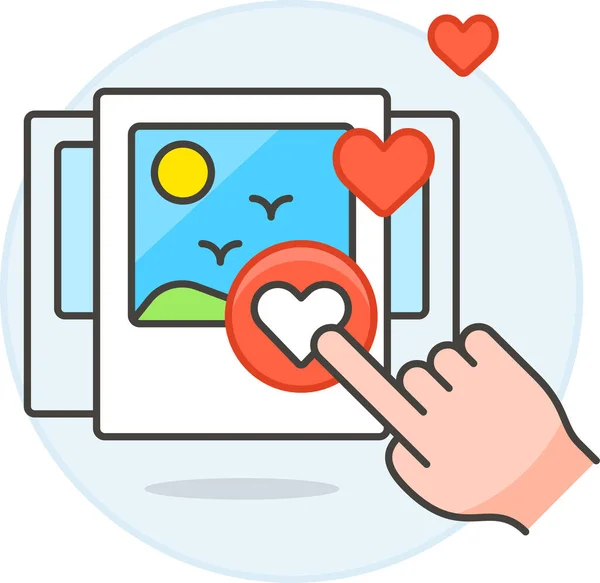 Favourite Finger Hand Icon Photography Category — Stock Vector