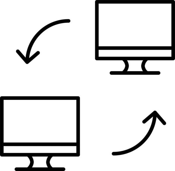 Ícone Tela Monitor Computador — Vetor de Stock