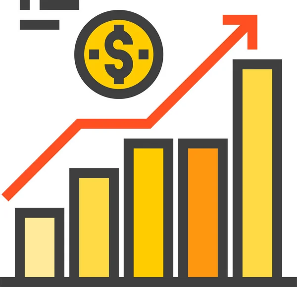 Business Connect Finanz Ikone Ausgefülltem Outline Stil — Stockvektor