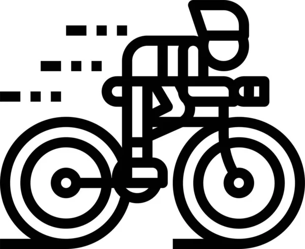 Bicycle Bike Cycling Icon Outline Style — Stock Vector