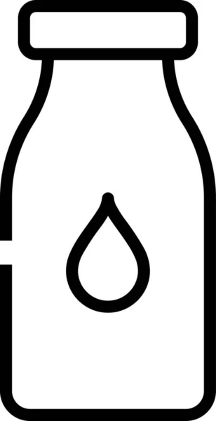 Значок Напитка Бутылки Молока Стиле Наброска — стоковый вектор