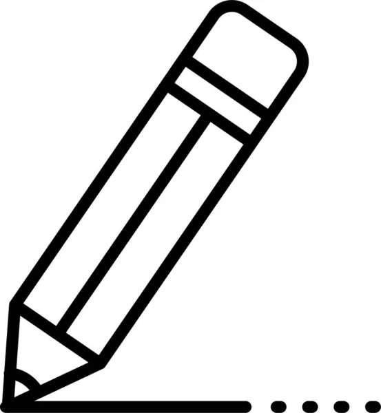 Bleistift Bearbeiten Zeichensymbol Umrissstil — Stockvektor