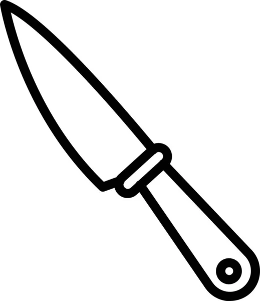 Значок Ресторану Столових Приборів Ножа Контурному Стилі — стоковий вектор
