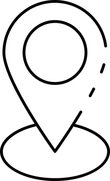 Mapa Punto Marcador Posición Icono Estilo Esquema — Vector de stock