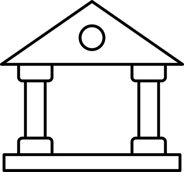 Ikone Der Bankenfinanzierung — Stockvektor
