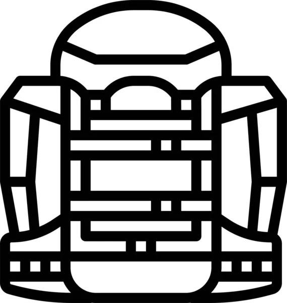 Σακίδιο Τσάντα Εικονίδιο Αποσκευών Στυλ Περίγραμμα — Διανυσματικό Αρχείο