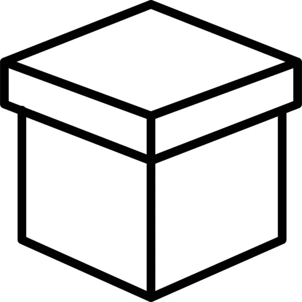 Ikona Dodání Krabice Stylu Osnovy — Stockový vektor