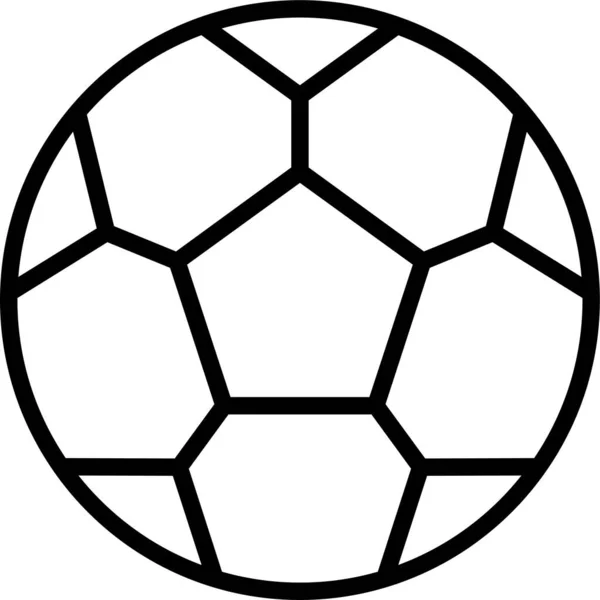 Futebol Ícone Esportes Futebol Estilo Esboço — Vetor de Stock