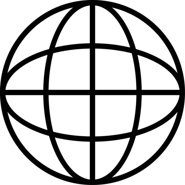 Earth Globe Map Icon — Stock Vector