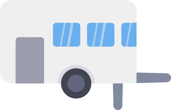 Remolque Vehículo Transporte Icono — Vector de stock