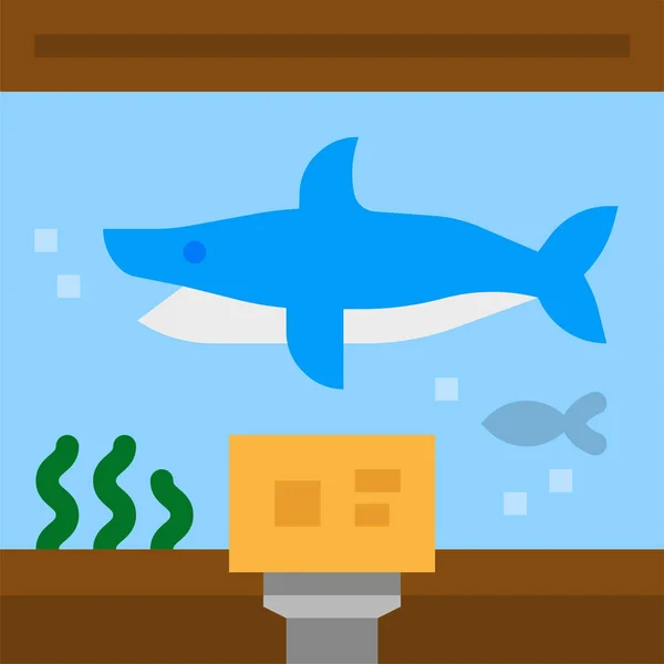 Dieren Aquarium Aquatisch Icoon — Stockvector