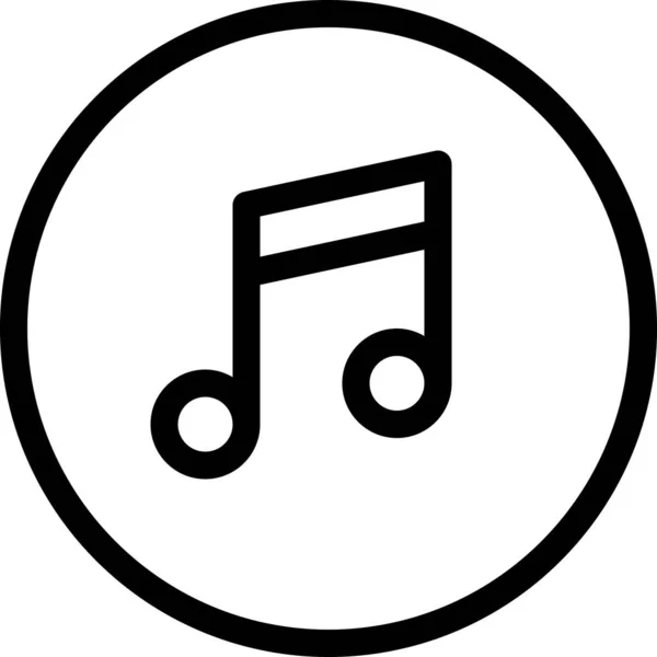 Ícone Forma Música Interface Estilo Esboço — Vetor de Stock