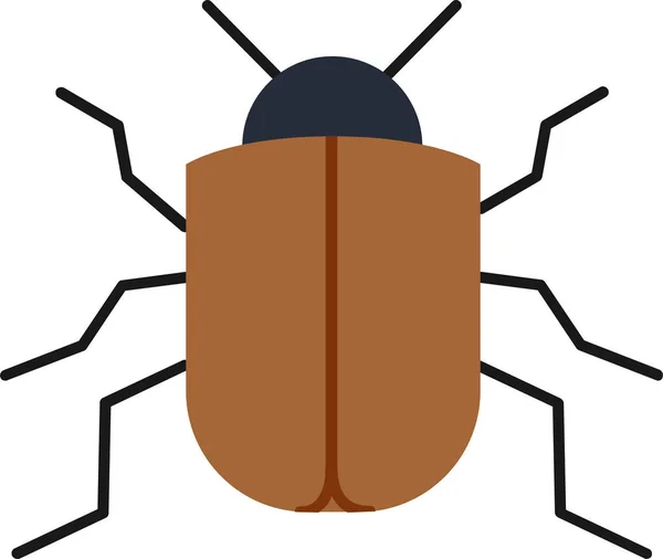 Besouro Bug Fly Icon Estilo Plano —  Vetores de Stock