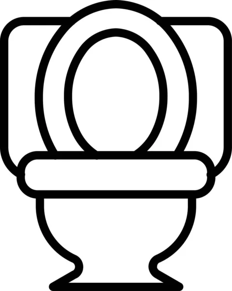 Значок Туалетного Сидіння Ванни Контурному Стилі — стоковий вектор