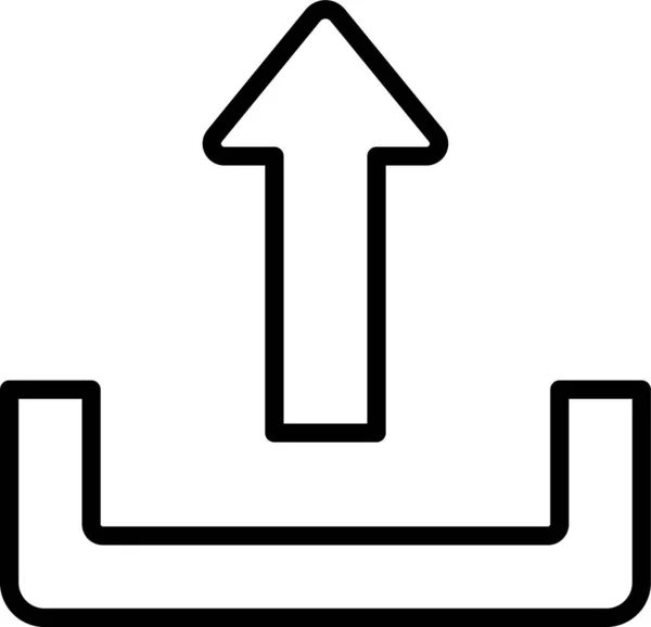 Pfeil Symbol Hochladen — Stockvektor