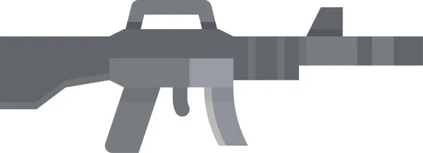 Pistola M16 Icono Del Rifle Estilo Plano — Vector de stock