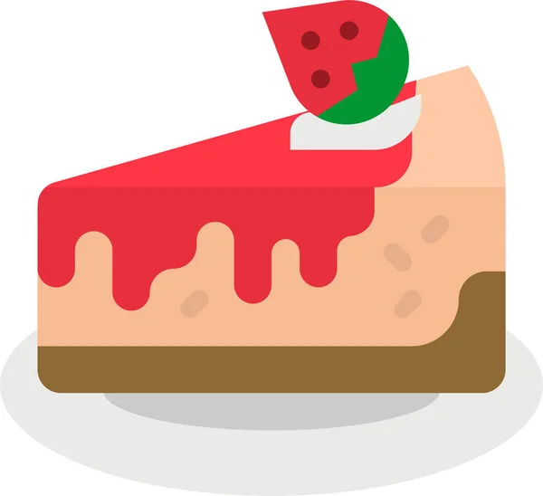 Εικονίδιο Cheesecake Κέικ Αρτοποιίας — Διανυσματικό Αρχείο