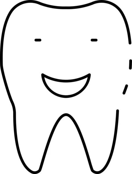 Teeth Dental Smile Icon Outline Style — Stock Vector