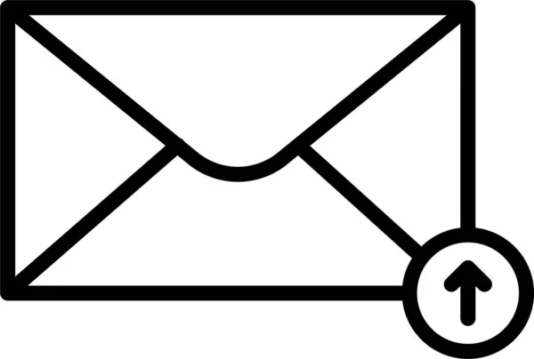 Ícone Envelope Mensagem Mail Estilo Esboço — Vetor de Stock