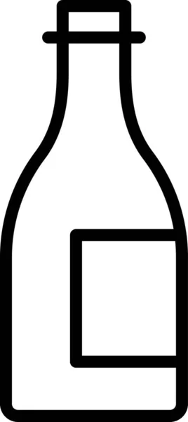 Garrafa Vinho Ícone Álcool Estilo Esboço —  Vetores de Stock