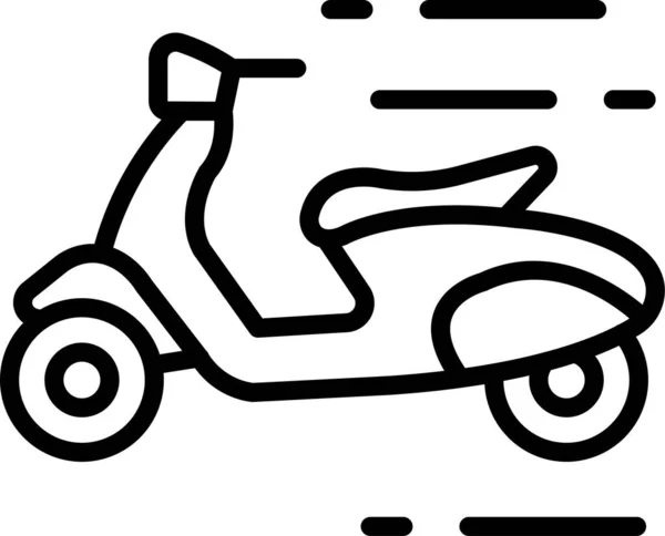 Scooter Vespa Motosiklet Simgesi — Stok Vektör