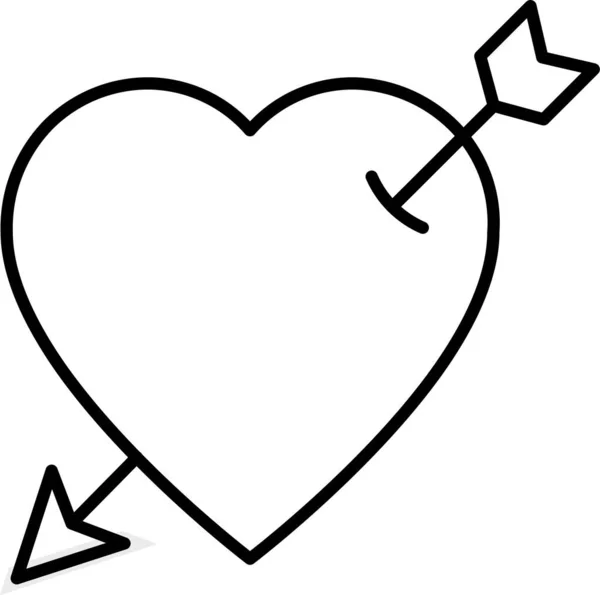 Hjärta Som Kärlek Ikon — Stock vektor