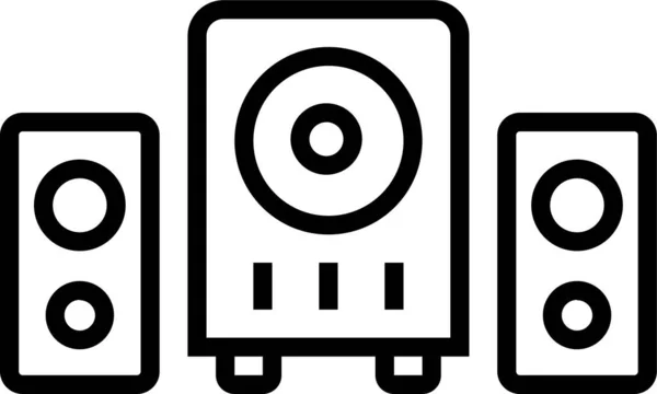 Sistema Sonido Altavoces Icono — Archivo Imágenes Vectoriales