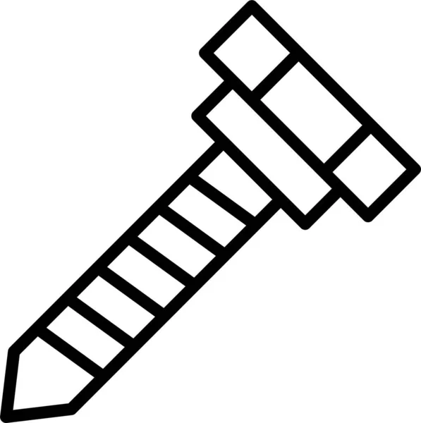 Ikona Konstrukce Maticového Šroubu — Stockový vektor