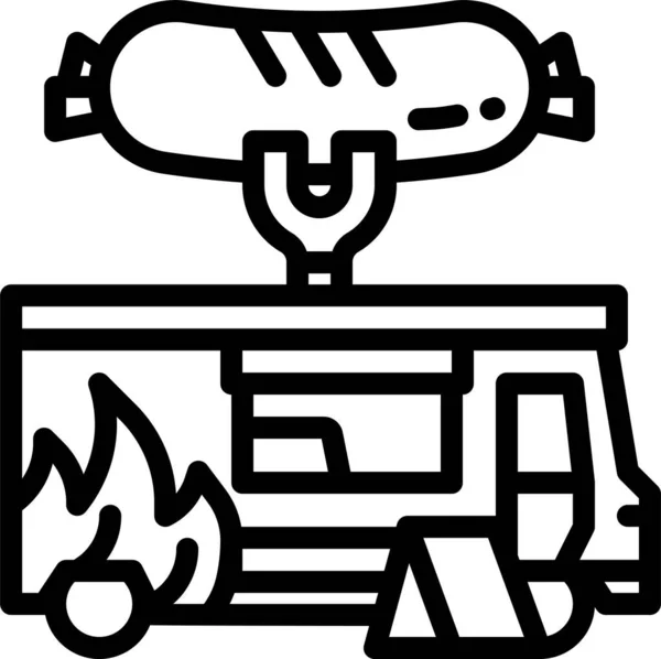 Nourriture Hot Dog Icône — Image vectorielle