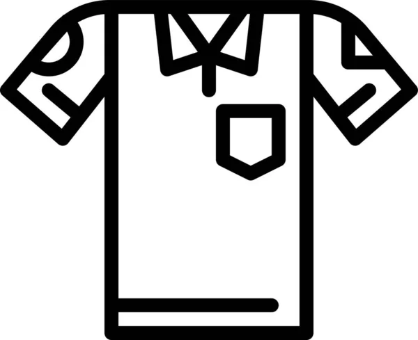 Icono Camisa Árbitro Fútbol Estilo Esquema — Archivo Imágenes Vectoriales