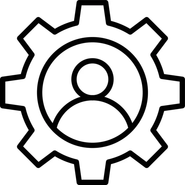 Ajuste Engranaje Cogwheel Icono — Vector de stock