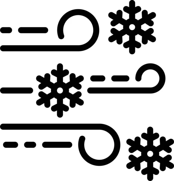 Ventisca Nieve Fría Icono — Archivo Imágenes Vectoriales