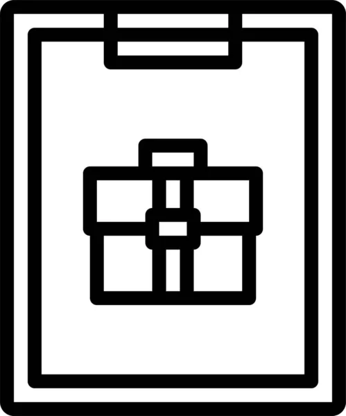 Τσάντα Εικονίδιο Πρόχειρο Επιχειρήσεων Στυλ Περίγραμμα — Διανυσματικό Αρχείο
