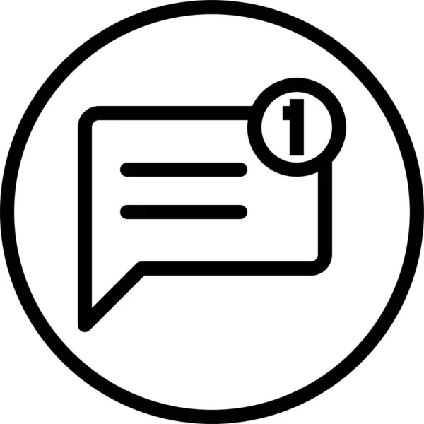 Bubble Chat Kommunikations Icon Umriss Stil — Stockvektor