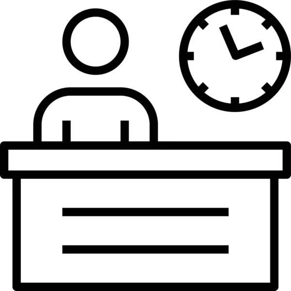 Reception Desk Icon — стоковый вектор