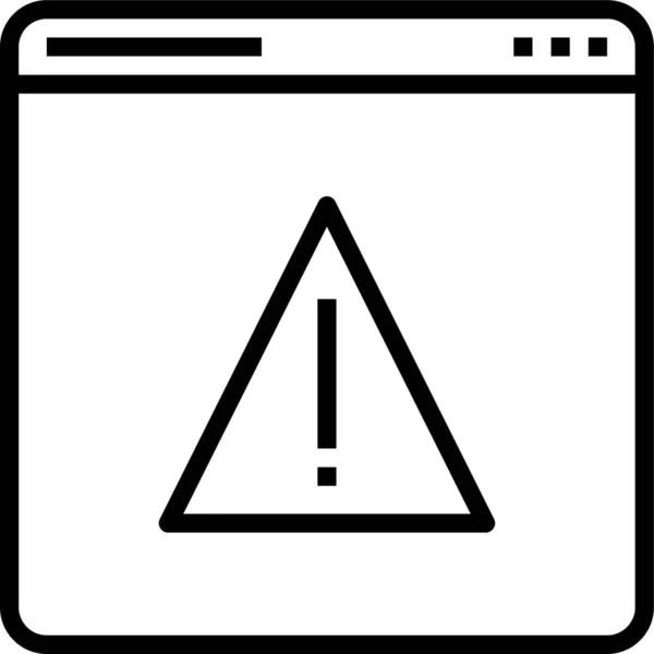 Icono Error Alerta Advertencia Estilo Esquema — Vector de stock