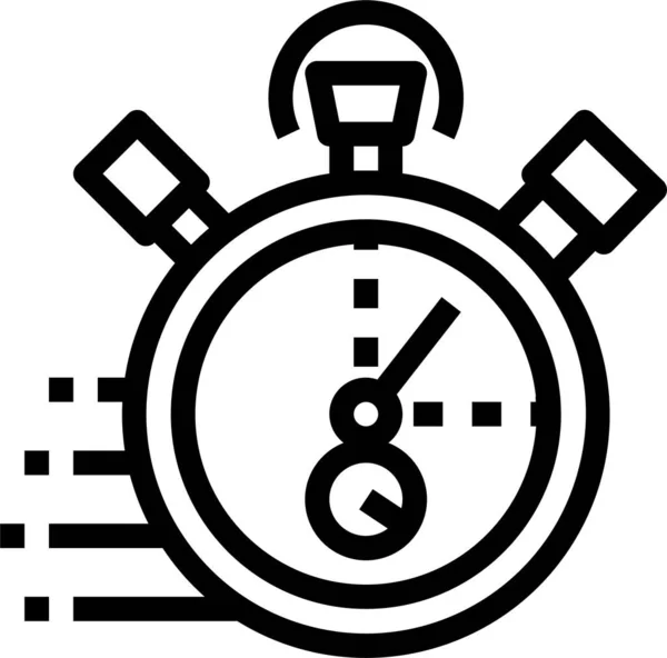 Reloj Rápido Icono Cronómetro Estilo Contorno — Vector de stock