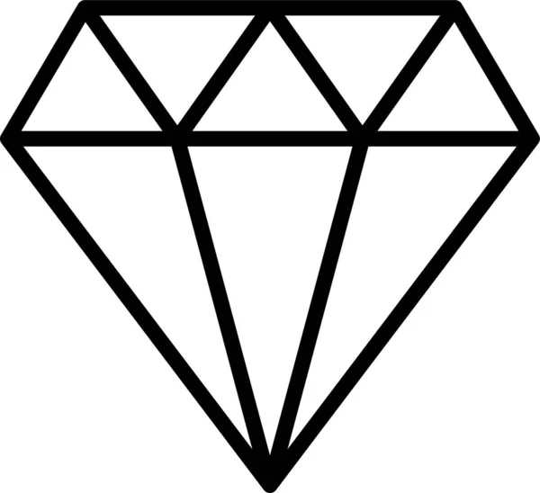Icono Moda Riqueza Diamantes — Vector de stock