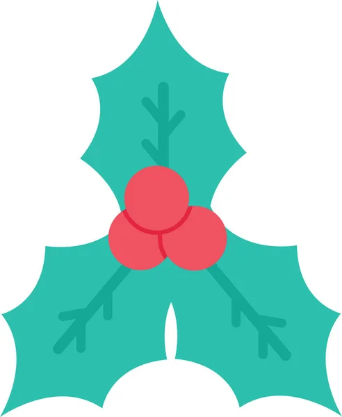 Weihnachtssymbol Mistelbeere — Stockvektor