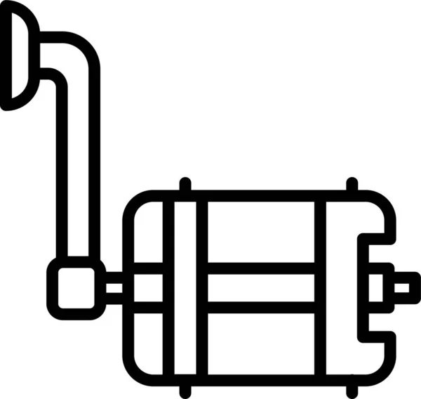 轮式踏板自行车图标 轮廓样式 — 图库矢量图片