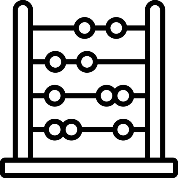 Abacus Matemática Calculadora Ícone Estilo Esboço —  Vetores de Stock