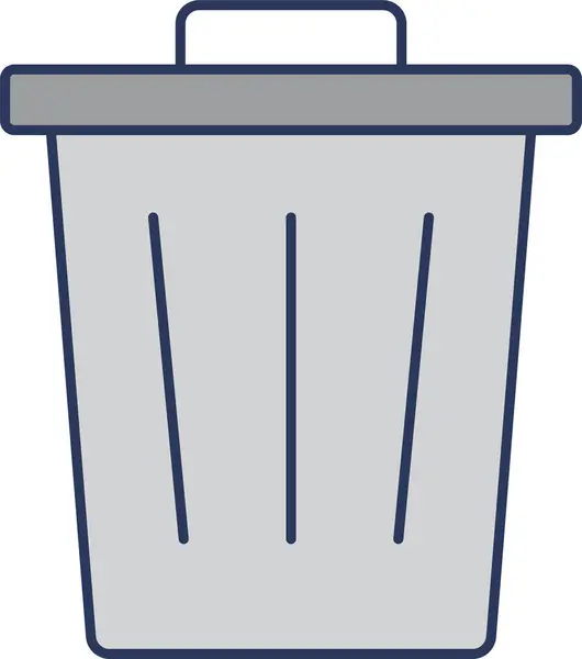 Ícone Lixo Lixo Bin Poeira —  Vetores de Stock
