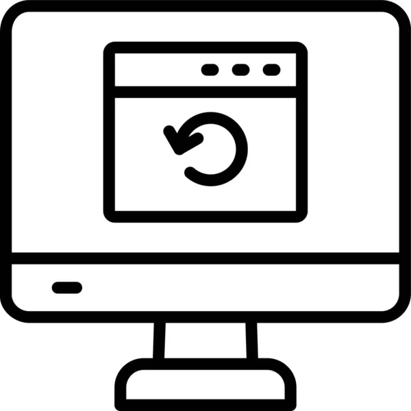 Web Desktop Elektronik Ikone Umrissen — Stockvektor