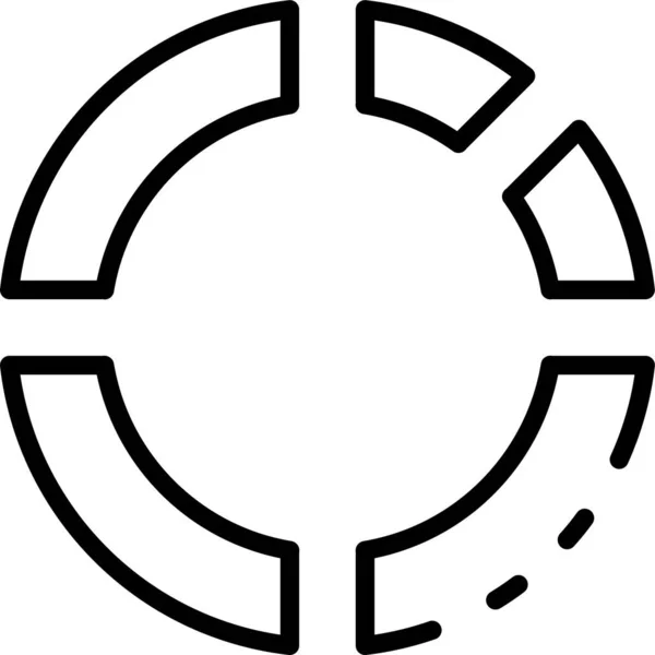 Tortendiagramm Statistik Symbol — Stockvektor