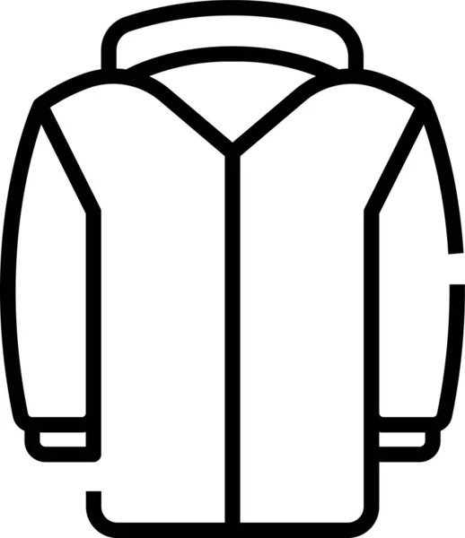 Hoodie Sweatshirt Stil Ikone Outline Stil — Stockvektor