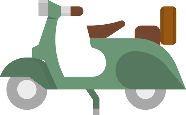 Значок Скутера Доставки Велосипедів Плоскому Стилі — стоковий вектор