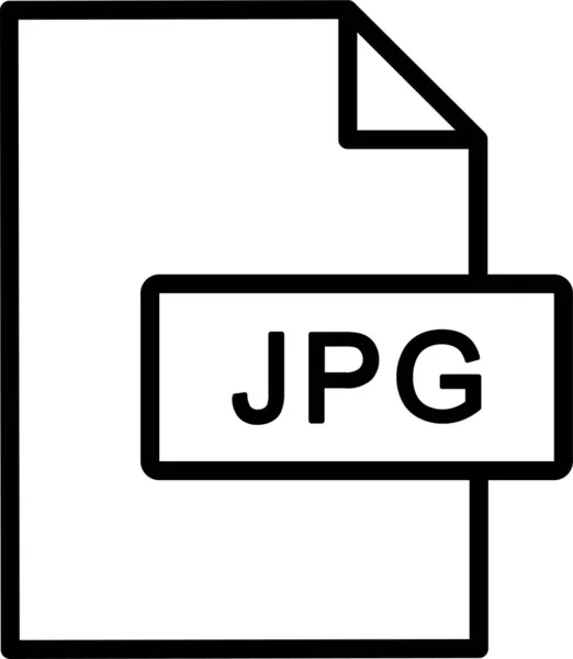 Jgpファイルのドキュメントアイコンをアウトラインスタイルで — ストックベクタ