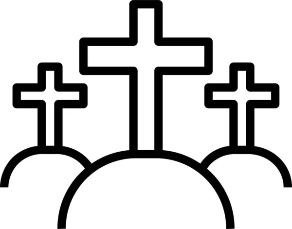 Ікона Цвинтарі Хеллоуїн Категорії Хеллоуїн — стоковий вектор
