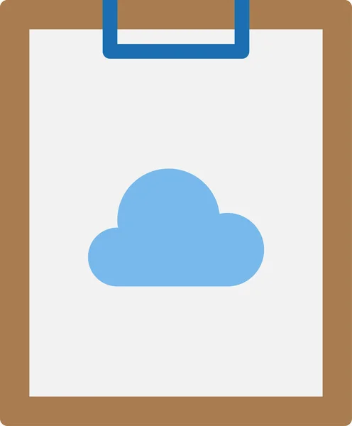 Иконка Облака Бизнес Буфера Обмена Плоском Стиле — стоковый вектор